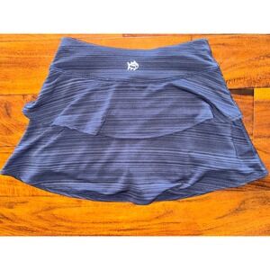 Southern Tide Skort Navy Blue Striped Tiered Ruffle Athletic Skirt Womens Size M